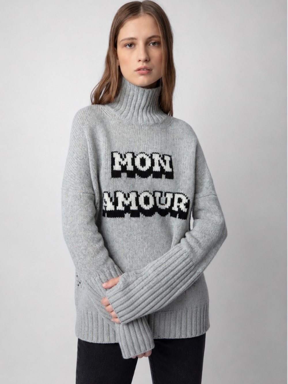 Zadig & Voltaire Alma Mon Amour Merino Wool Turtleneck Sweater XS